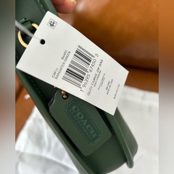 Coach Curve Zip Small Leather Shoulder Bag - Picture 7 of 10